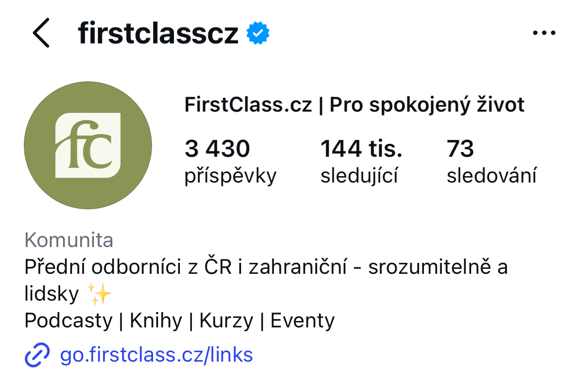 FirstClass – ukázka výsledku